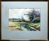 Pejzaž, akvarel, 38 x 28 cm