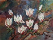Magnolija, ulje na platnu, 50 x 36 cm