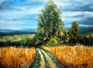 Polje žita, ulje na platnu, 79 x 60 cm