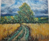 Poljski put, ulje na platnu, 60 x 50 cm